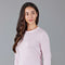 Womens 100% Cotton Crew Neck Jumper-Jumper-Paul James Knitwear-S-Pink-Urbanheer