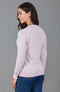 Womens 100% Cotton Crew Neck Jumper-Jumper-Paul James Knitwear-XS-Navy-Urbanheer