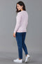Womens 100% Cotton Crew Neck Jumper-Jumper-Paul James Knitwear-XS-Navy-Urbanheer