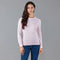 Womens 100% Cotton Crew Neck Jumper-Jumper-Paul James Knitwear-XS-Navy-Urbanheer