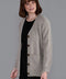Womens 100% Lambswool V Neck Ribbed Cardigan with Pockets Cobble Beige-Cardigan-Paul James Knitwear-S-Urbanheer