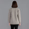Womens 100% Lambswool V Neck Ribbed Cardigan with Pockets Cobble Beige-Cardigan-Paul James Knitwear-S-Urbanheer