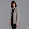 Womens 100% Lambswool V Neck Ribbed Cardigan with Pockets Cobble Beige-Cardigan-Paul James Knitwear-S-Urbanheer