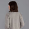 Womens 100% Lambswool V Neck Ribbed Cardigan with Pockets Cobble Beige-Cardigan-Paul James Knitwear-S-Urbanheer