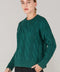 Womens Chunky Merino Wool Cable Jumper Ivy Green-Jumper-Paul James Knitwear-S-Urbanheer