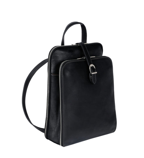 Women's Convertible Leather Backpack Shoulder Bag - Clarissa