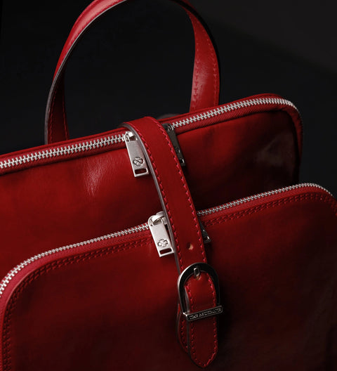Women's Convertible Leather Backpack Shoulder Bag - Clarissa