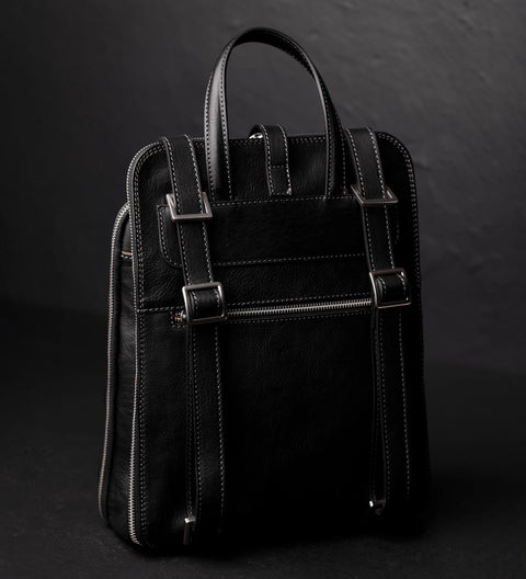 Women's Convertible Leather Backpack Shoulder Bag - Clarissa