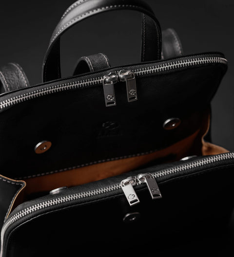 Women's Convertible Leather Backpack Shoulder Bag - Clarissa