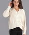 Womens Cotton Oversized V Neck Ribbed Cardigan Ecru-Cardigan-Paul James Knitwear-S-Urbanheer