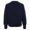 Womens Cotton Oversized V Neck Ribbed Cardigan Navy-Cardigan-Paul James Knitwear-S-Urbanheer