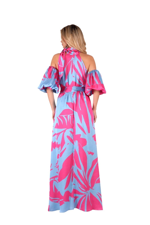 Women's Dress with Sleeves Azzurro Fant-Dress-Kuea Italian Style-42-Azzurro Fant-Urbanheer