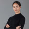 Womens Heavyweight Merino Activewear High Neck Top-Top-Paul James Knitwear-XS-Black-Urbanheer