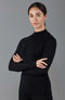 Womens Heavyweight Merino Activewear High Neck Top-Top-Paul James Knitwear-XS-Black-Urbanheer