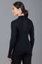 Womens Heavyweight Merino Activewear High Neck Top-Top-Paul James Knitwear-XS-Black-Urbanheer