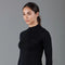 Womens Heavyweight Merino Activewear High Neck Top-Top-Paul James Knitwear-XS-Black-Urbanheer