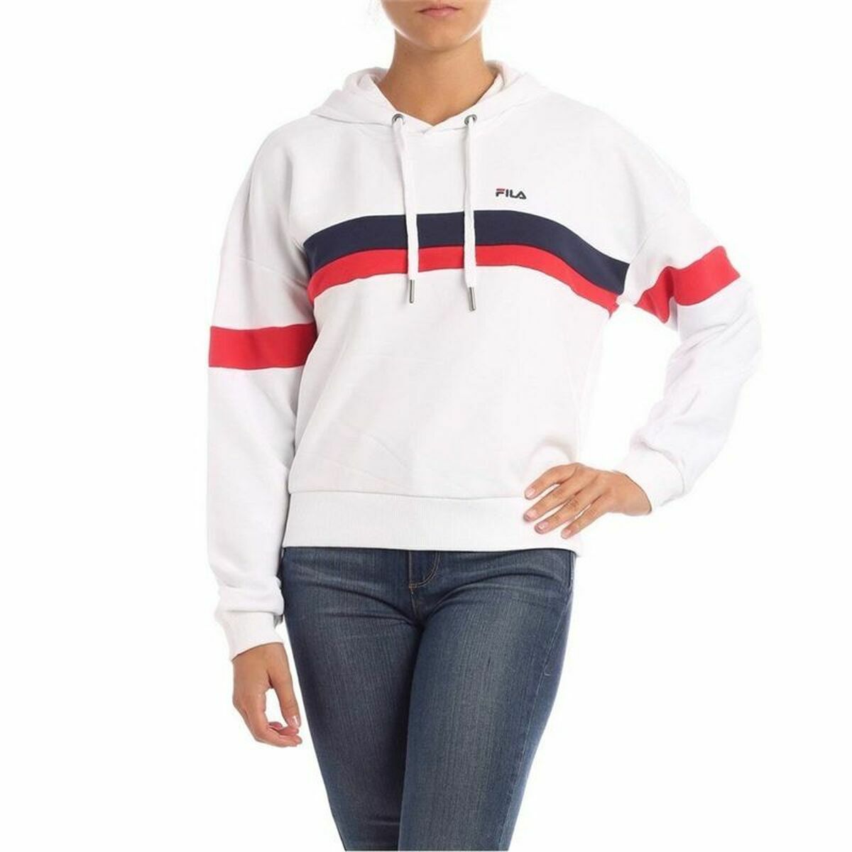 Women’s Hoodie Fila Ella White-Sports | Fitness > Sports material and equipment > Sports sweatshirts-Fila-XS-Urbanheer