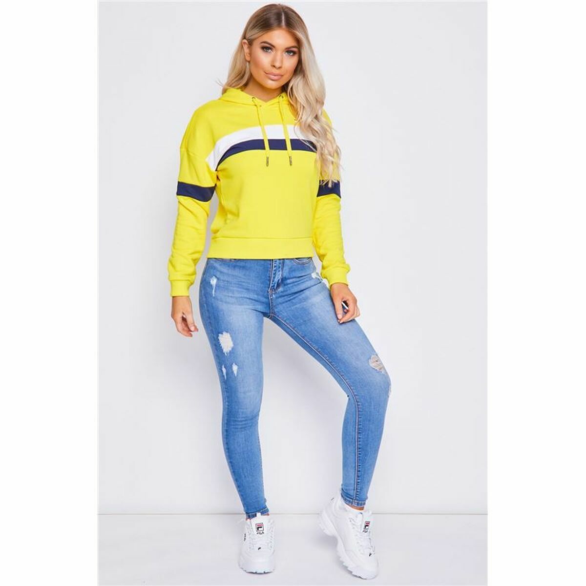 Women’s Hoodie Fila Ella Yellow-Sports | Fitness > Sports material and equipment > Sports sweatshirts-Fila-S-Urbanheer