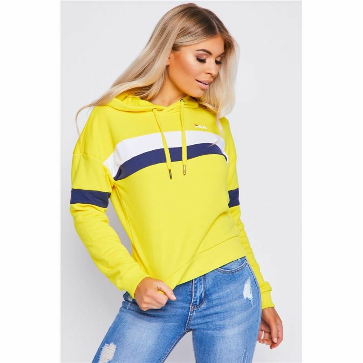 Women’s Hoodie Fila Ella Yellow-Sports | Fitness > Sports material and equipment > Sports sweatshirts-Fila-S-Urbanheer