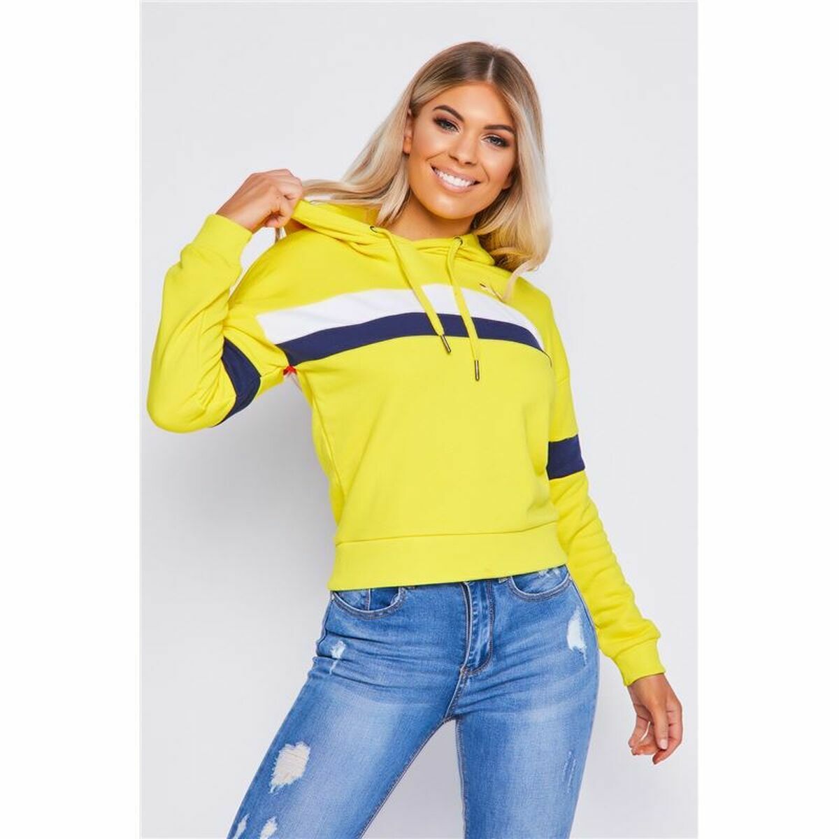 Women’s Hoodie Fila Ella Yellow-Sports | Fitness > Sports material and equipment > Sports sweatshirts-Fila-S-Urbanheer