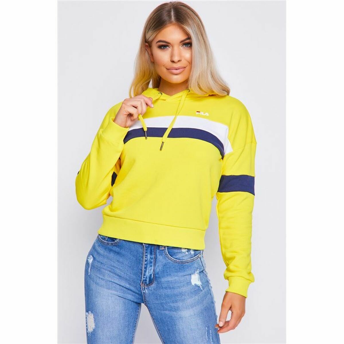 Women’s Hoodie Fila Ella Yellow-Sports | Fitness > Sports material and equipment > Sports sweatshirts-Fila-S-Urbanheer