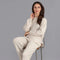 Womens Lambswool Drop Shoulder Jumper Linen-Jumper-Paul James Knitwear-S-Linen-Urbanheer