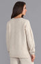 Womens Lambswool Drop Shoulder Jumper Linen-Jumper-Paul James Knitwear-S-Linen-Urbanheer