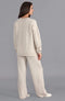 Womens Lambswool Drop Shoulder Jumper Linen-Jumper-Paul James Knitwear-S-Linen-Urbanheer