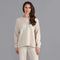 Womens Lambswool Drop Shoulder Jumper Linen-Jumper-Paul James Knitwear-S-Linen-Urbanheer
