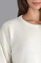 Womens Lambswool Drop Shoulder Jumper Off White-Jumper-Paul James Knitwear-S-Off White-Urbanheer