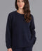 Womens Lambswool Drop Shoulder Jumper Oxford Blue-Jumper-Paul James Knitwear-S-Oxford Blue-Urbanheer