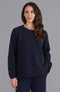 Womens Lambswool Drop Shoulder Jumper Oxford Blue-Jumper-Paul James Knitwear-S-Oxford Blue-Urbanheer