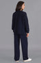 Womens Lambswool Drop Shoulder Jumper Oxford Blue-Jumper-Paul James Knitwear-S-Oxford Blue-Urbanheer
