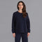 Womens Lambswool Drop Shoulder Jumper Oxford Blue-Jumper-Paul James Knitwear-S-Oxford Blue-Urbanheer