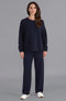 Womens Lambswool Drop Shoulder Jumper Oxford Blue-Jumper-Paul James Knitwear-S-Oxford Blue-Urbanheer