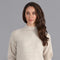 Womens Lambswool Grown On Neck Jumper Linen-Jumper-Paul James Knitwear-S-Linen-Urbanheer