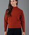 Womens Lambswool Grown On Neck Jumper Tiger-Jumper-Paul James Knitwear-M-Tiger-Urbanheer