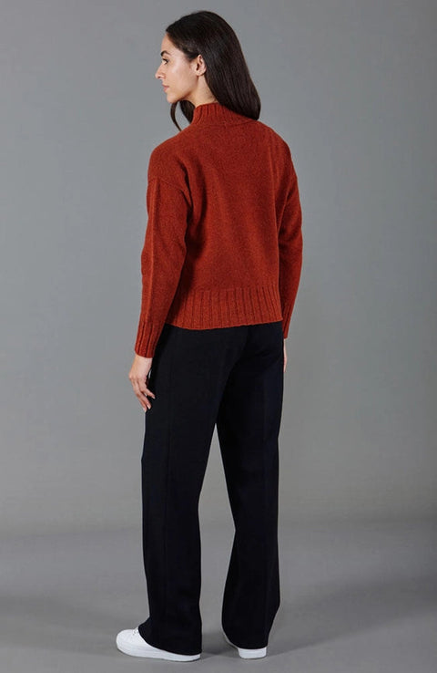 Womens Lambswool Grown On Neck Jumper Tiger-Jumper-Paul James Knitwear-M-Tiger-Urbanheer