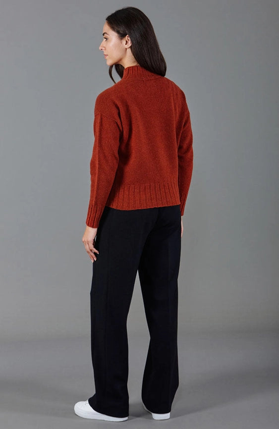 Womens Lambswool Grown On Neck Jumper Tiger-Jumper-Paul James Knitwear-M-Tiger-Urbanheer