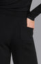 Womens Lambswool Knitted Trousers Black-Trousers-Paul James Knitwear-S-Regular-Urbanheer