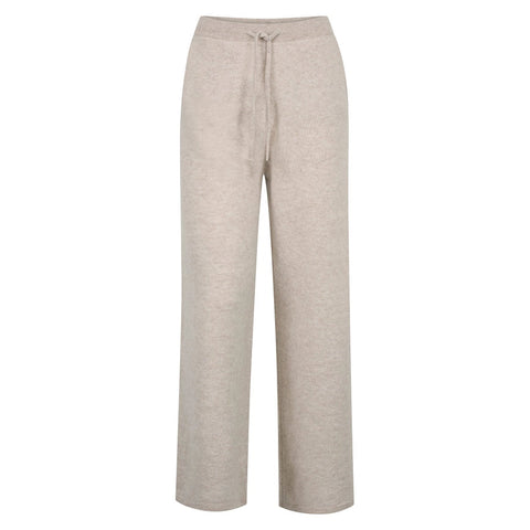 Womens Lambswool Knitted Trousers Linen-Trousers-Paul James Knitwear-S-Regular-Urbanheer