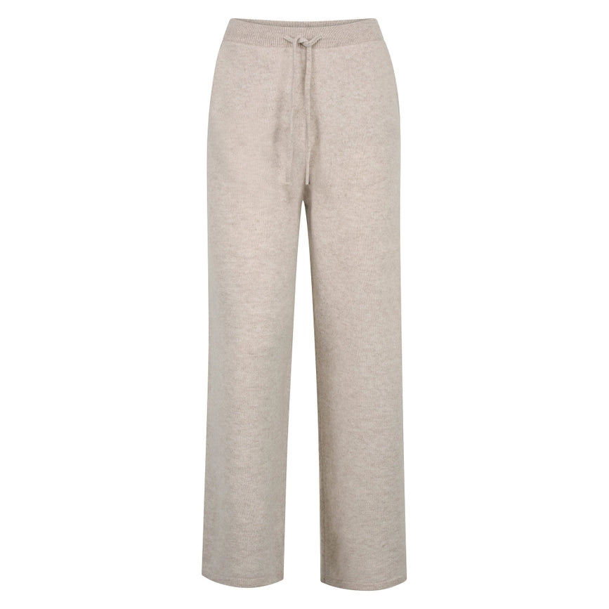 Womens Lambswool Knitted Trousers Linen-Trousers-Paul James Knitwear-S-Regular-Urbanheer
