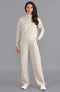 Womens Lambswool Knitted Trousers Linen-Trousers-Paul James Knitwear-S-Regular-Urbanheer