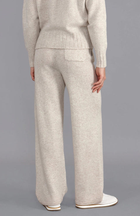 Womens Lambswool Knitted Trousers Linen-Trousers-Paul James Knitwear-S-Regular-Urbanheer