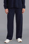Womens Lambswool Knitted Trousers Oxford Blue-Trousers-Paul James Knitwear-S-Regular-Urbanheer