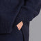 Womens Lambswool Knitted Trousers Oxford Blue-Trousers-Paul James Knitwear-S-Regular-Urbanheer