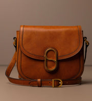 Women's Leather Saddle Bag Crossbody Bag - Villette