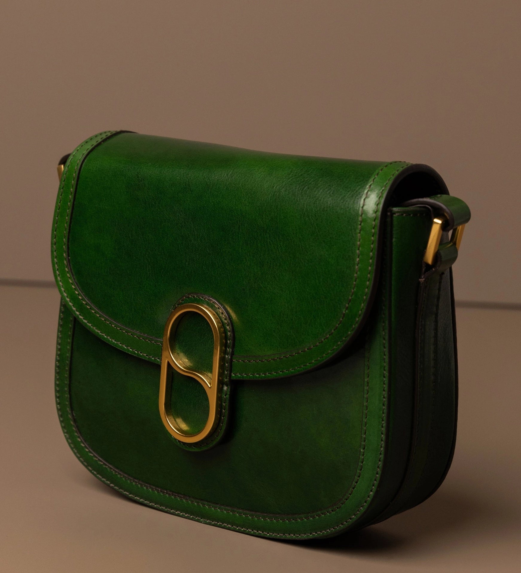 Women's Leather Saddle Bag Crossbody Bag - Villette