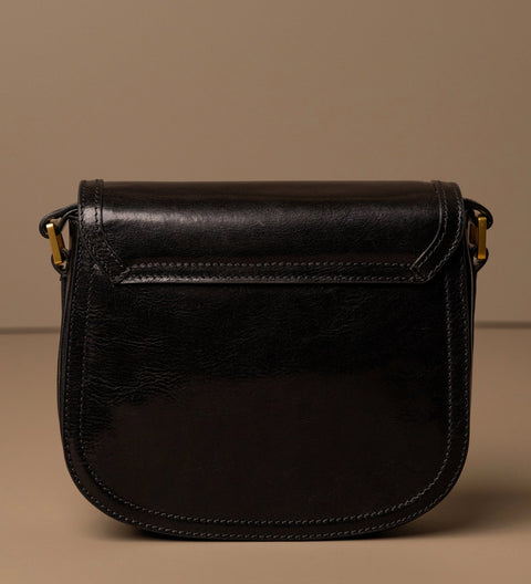 Women's Leather Saddle Bag Crossbody Bag - Villette