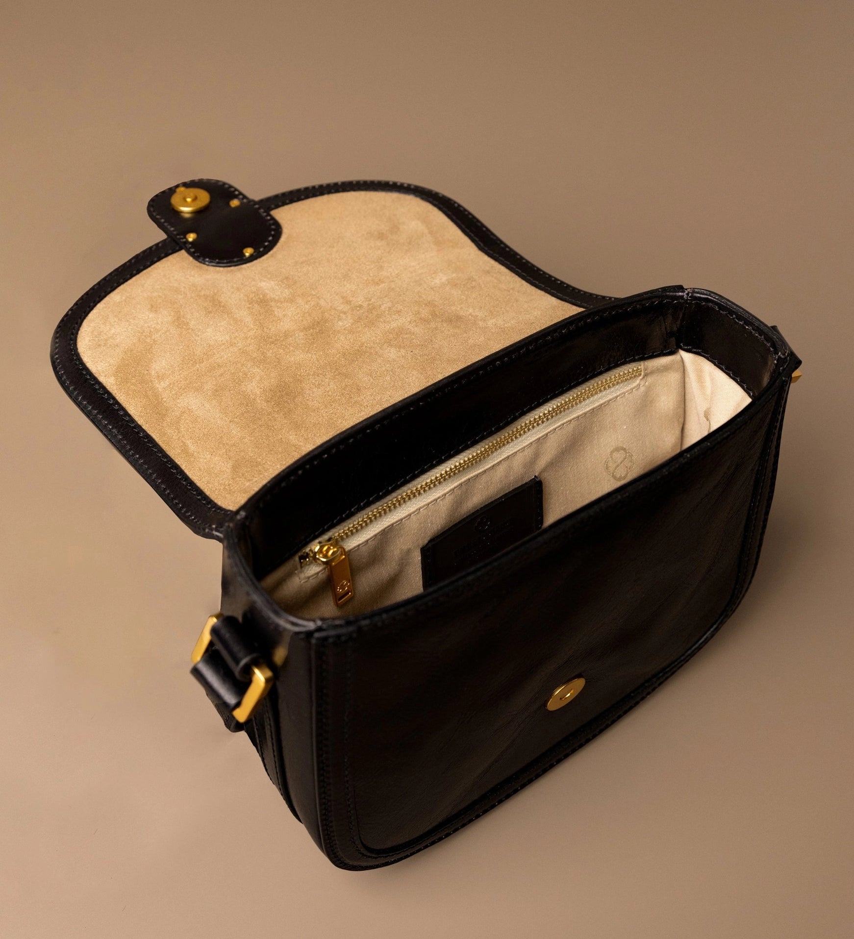 Women's Leather Saddle Bag Crossbody Bag - Villette